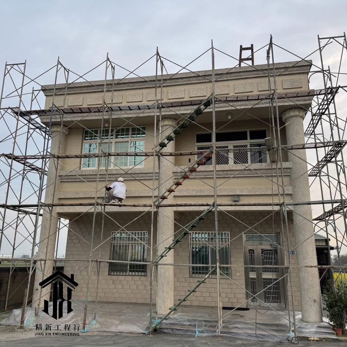 彰化抿石外牆與磁磚/施作透明防水漆